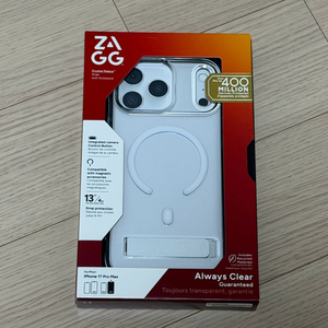 아이폰17프로맥스 재그 크리스탈(스탠드) 투명케이스 이미지