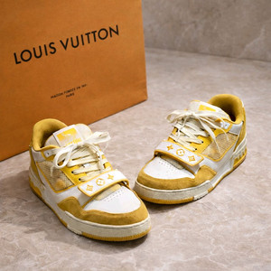 [클로젯][5.5]루이비통 벨크로 스트랩 LV 트레이너 데님 스니커즈 이미지