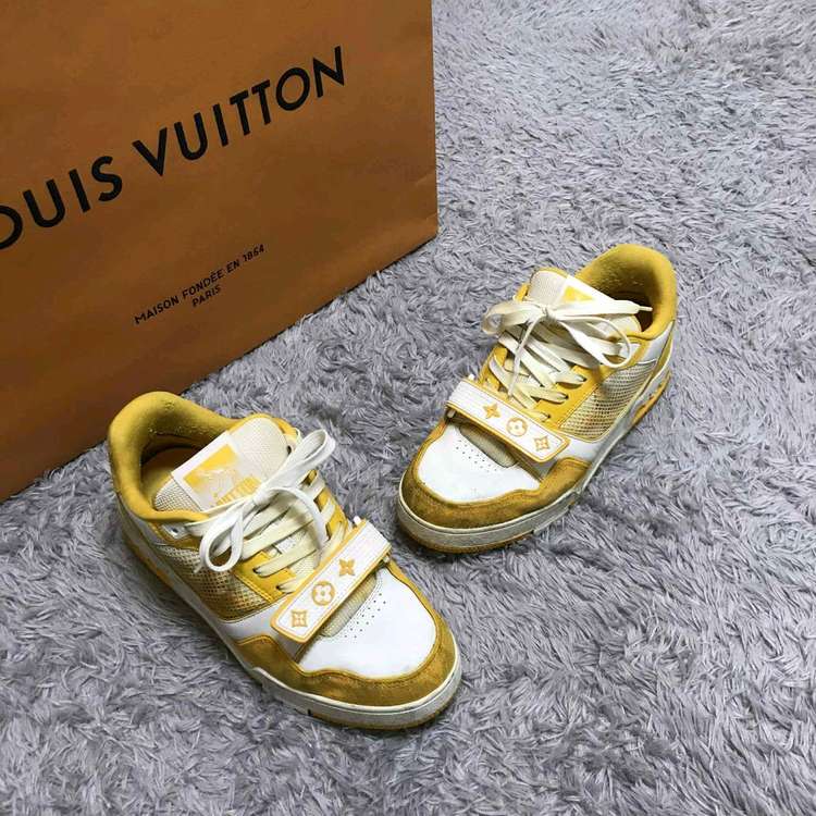 [클로젯][5.5]루이비통 벨크로 스트랩 LV 트레이너 데님 스니커즈 이미지