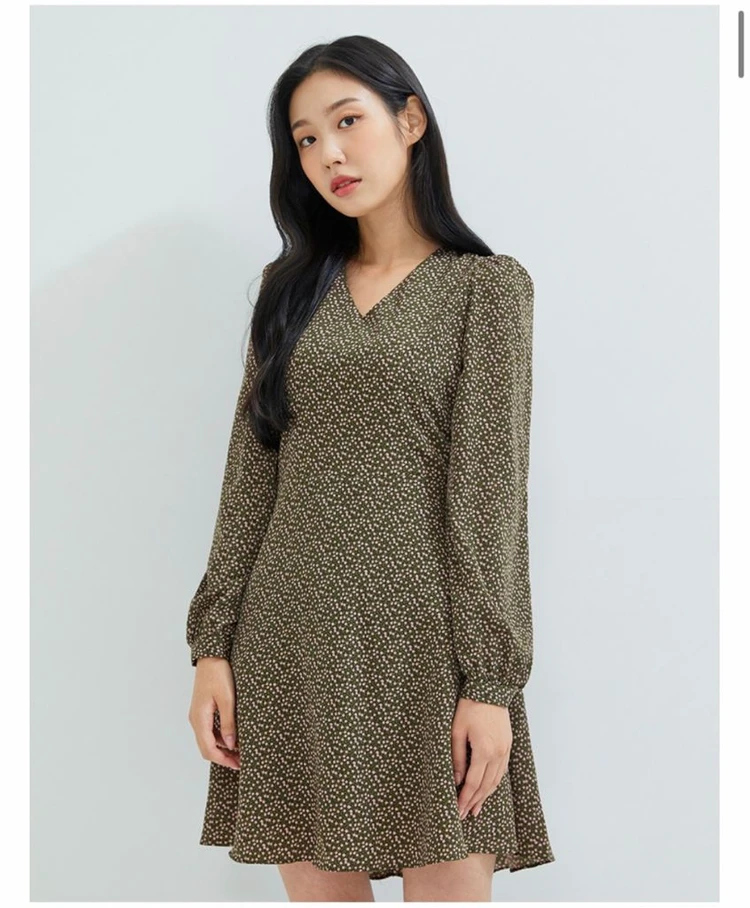 로엠 플라워 원피스 브라운 이미지