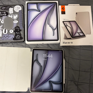 아이패드 에어 13 M2 셀룰러 256기가 + 슈피겐 세로가치가능 케이스 이미지