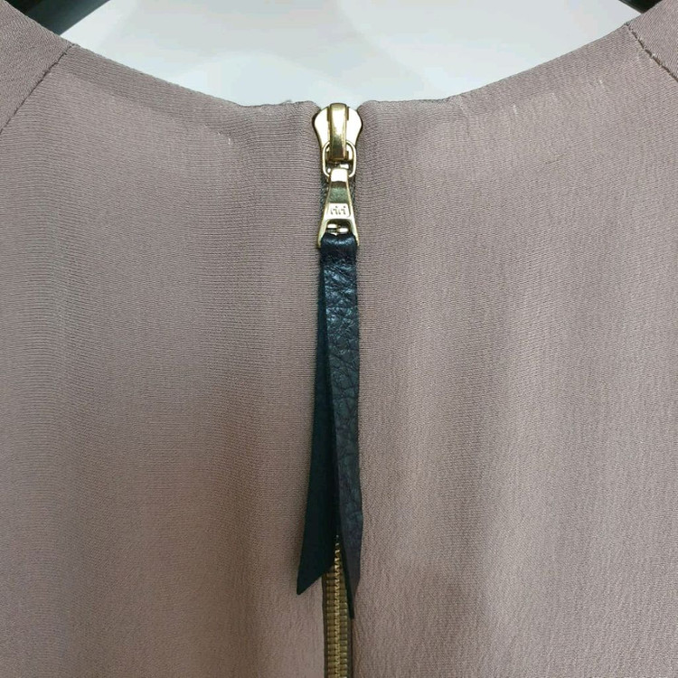 명품 MARNI 마르니 컷아웃 배색 셔링소매 실크 블라우스 이미지