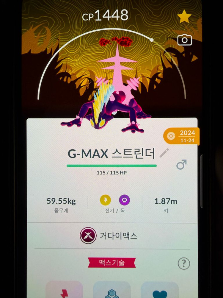 포켓몬고 거다이맥스 스트린더 와일드 에리어 배경 이미지