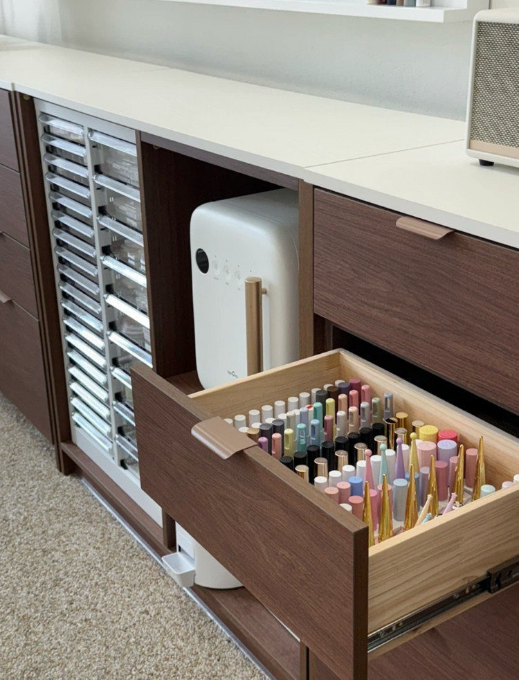 원목 네일 가구 서랍장 하부장 + 패디단상 판매 이미지