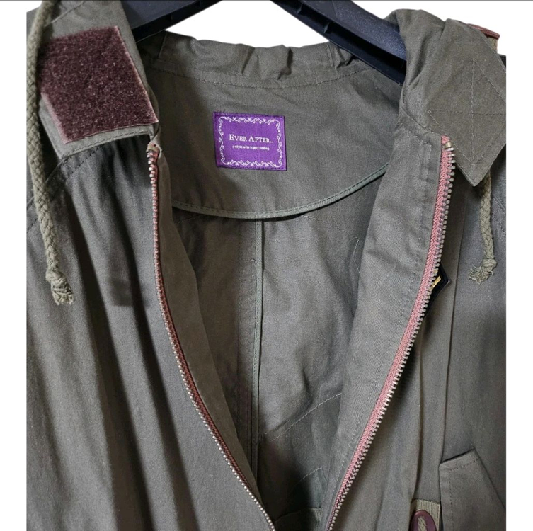 카키 걸리쉬 야상 점퍼 | 케이프 느낌 루즈핏 아우터 55~66 이미지