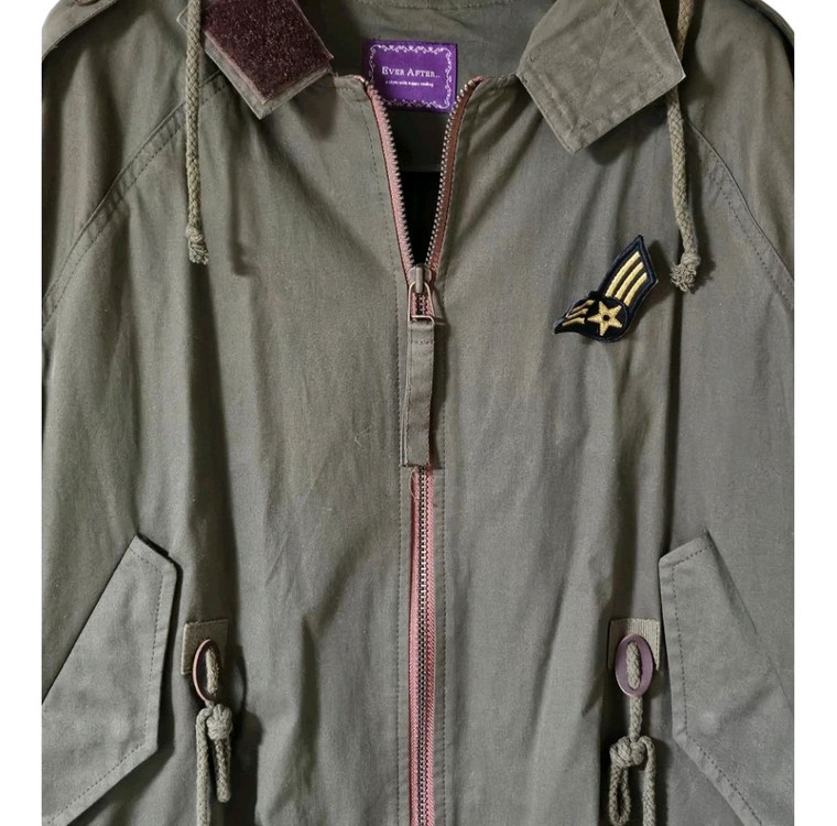 카키 걸리쉬 야상 점퍼 | 케이프 느낌 루즈핏 아우터 55~66 이미지