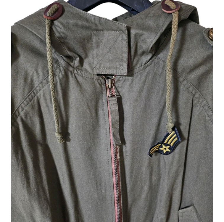 카키 걸리쉬 야상 점퍼 | 케이프 느낌 루즈핏 아우터 55~66 이미지