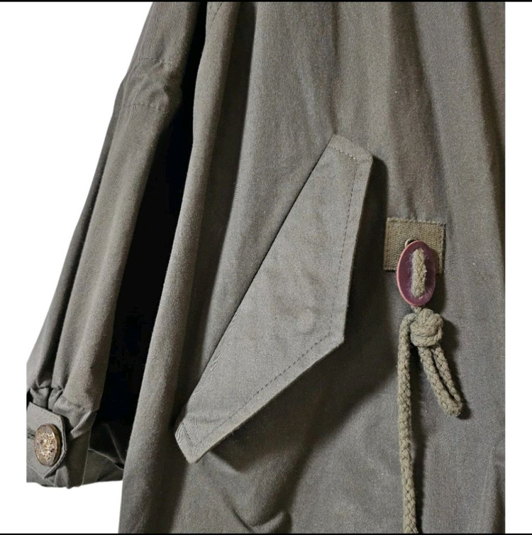 카키 걸리쉬 야상 점퍼 | 케이프 느낌 루즈핏 아우터 55~66 이미지