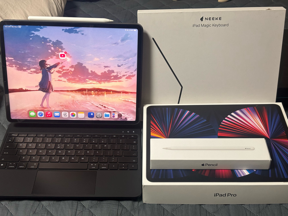 아이패드 프로12.9+애플펜슬2+키보드케이스 이미지
