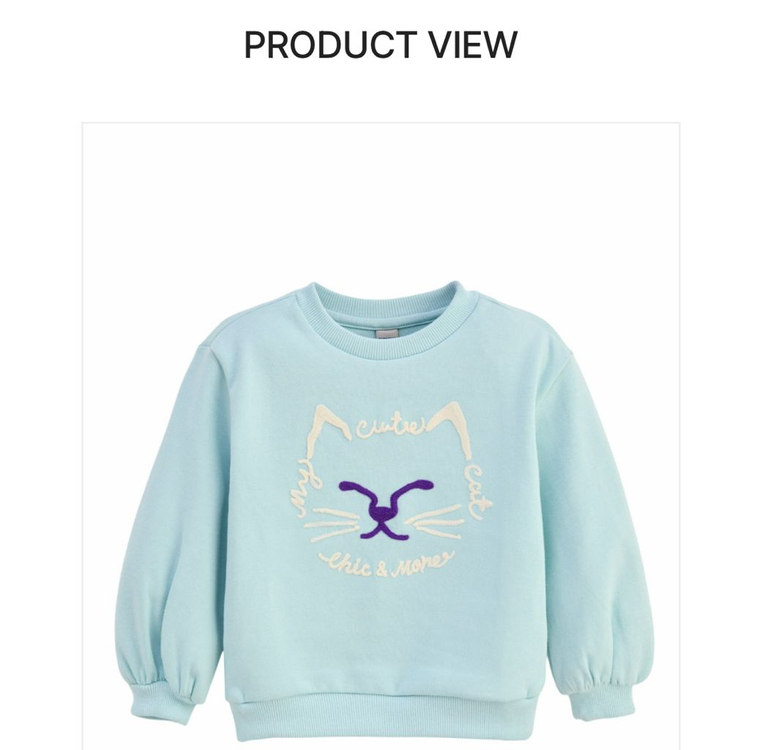 컬리수 아기 유아 여아 맨투맨 긴팔 110 4세 5세 봄 가을 이미지