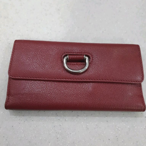 버버리(BURBERRY)버버리D링가죽장지갑 버건디 여성 지갑 이미지
