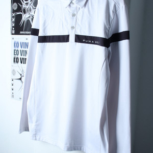 (XL) 퓨마 긴팔티셔츠 기능성 화이트 올드스쿨 이미지