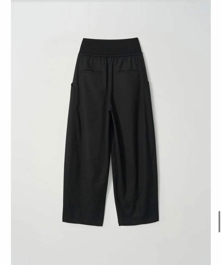 [가격인하]모이아 Moia folded banding pants (black,S) 이미지