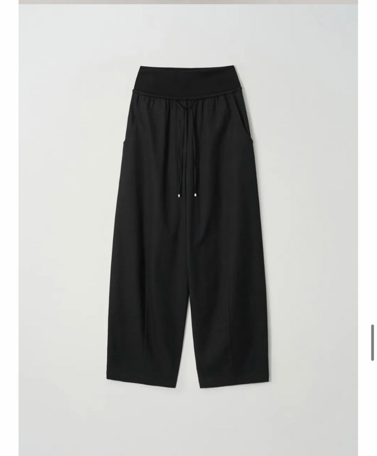 [가격인하]모이아 Moia folded banding pants (black,S) 이미지