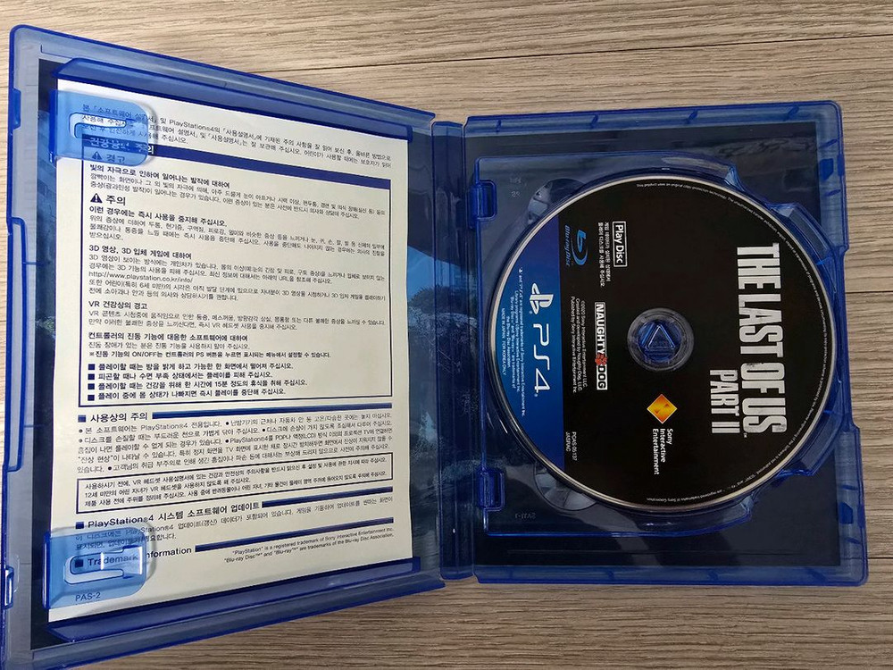 PS4 라스트오브어스 파트2 한국어판 중고 이미지