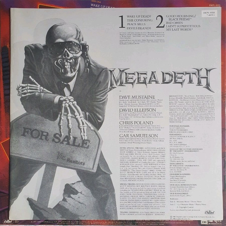 MEGADETH - PEACE SELLS... BUT WHOS BUYING? LP(계몽사반) 이미지