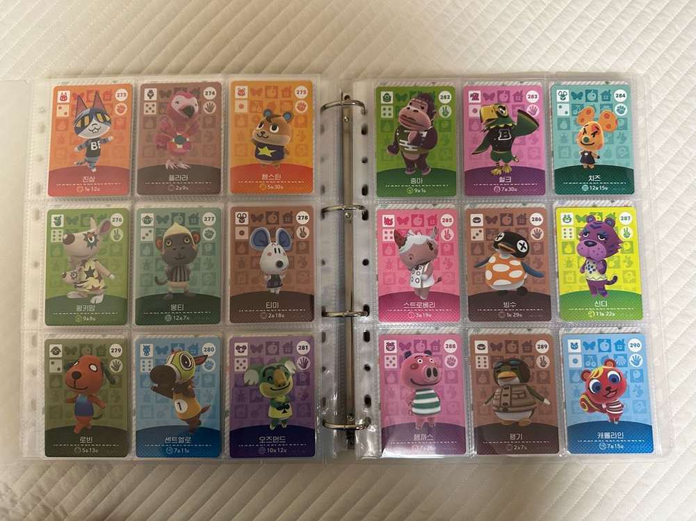 택포) 동물의숲 아미보카드 3탄 올클리어 100장 일괄판매 이미지