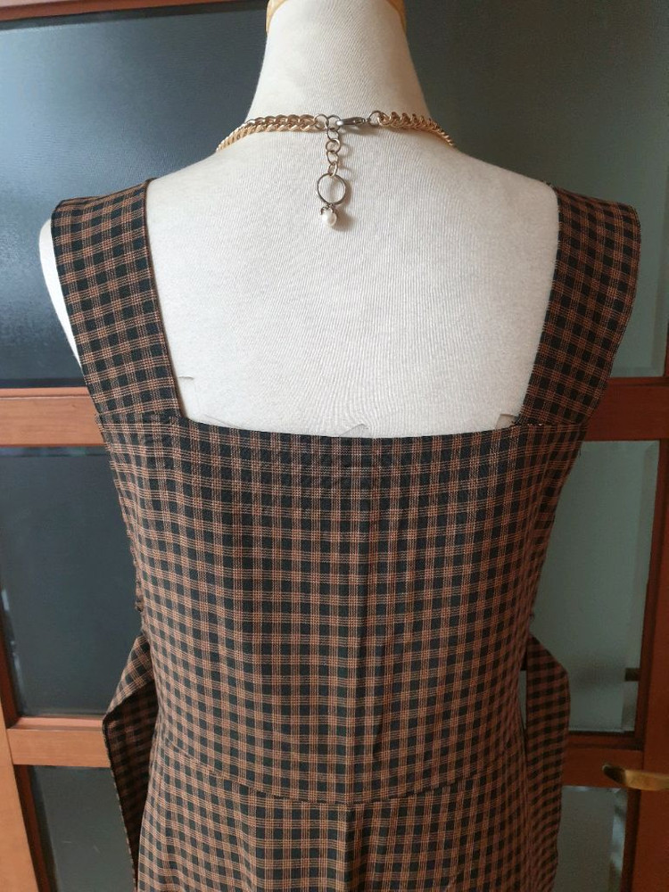 (새제품)베니토 체크 뷔스티에 롱원피스 이미지