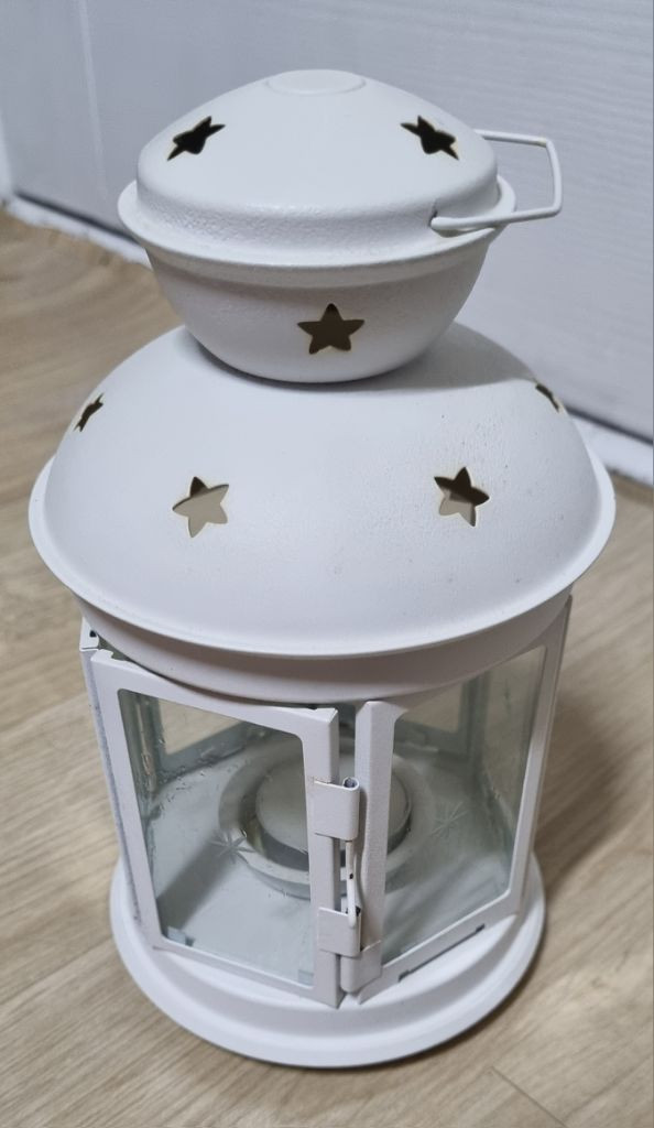 이케아 ROTERA 미니 양초 랜턴(화이트) 이미지