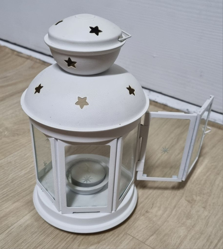 이케아 ROTERA 미니 양초 랜턴(화이트) 이미지