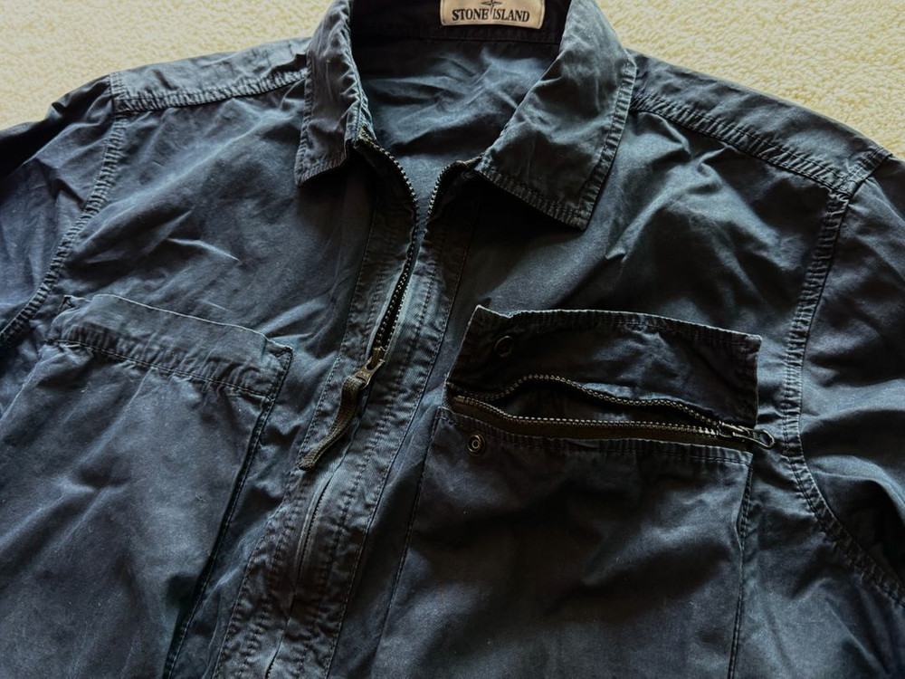 스톤아일랜드 올드이펙트 오버셔츠 네이비 컬러 L사이즈 이미지