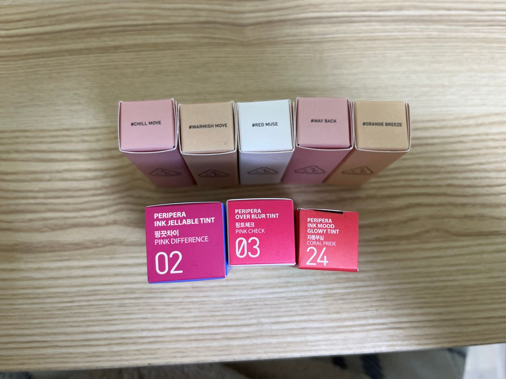 3CE, 페리페라, 데이지크, 로쎄앙, 컬러그램, 릴리바이레드, 롬앤 이미지