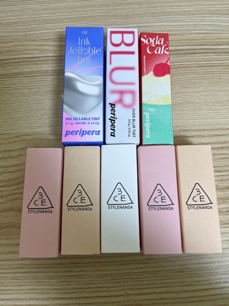 3CE, 페리페라, 데이지크, 로쎄앙, 컬러그램, 릴리바이레드, 롬앤 이미지