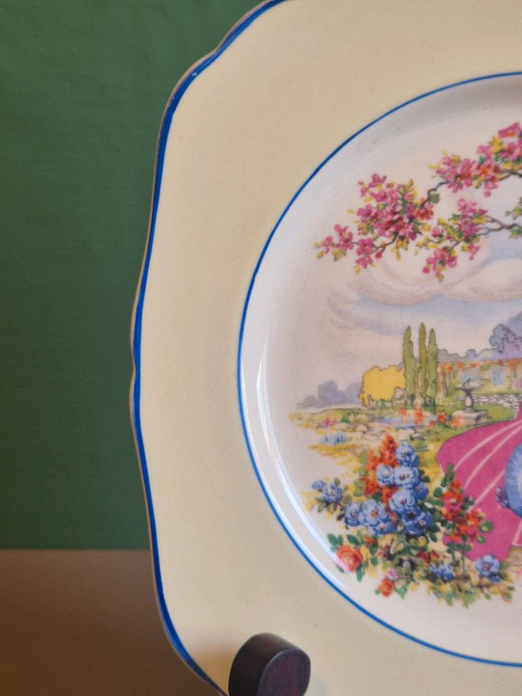 영국 엔틱 부스 앤 컥험 사각 접시 이미지