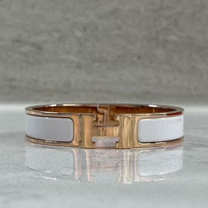 에르메스 클릭아슈 PM 화이트 로즈골드 팔찌 이미지