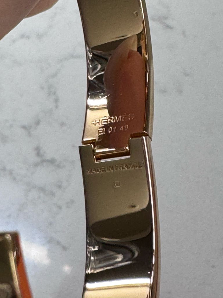 에르메스 클릭아슈 PM 화이트 로즈골드 팔찌 이미지