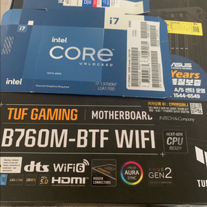 인텔 코어 i7-13700KF 메인보드 B760M-BTF WIFI 이미지