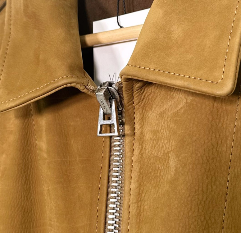 [50] 톰포드 남성 버팔로 레더 스웨이드 트러커 워크 가죽 자켓 카멜 이미지