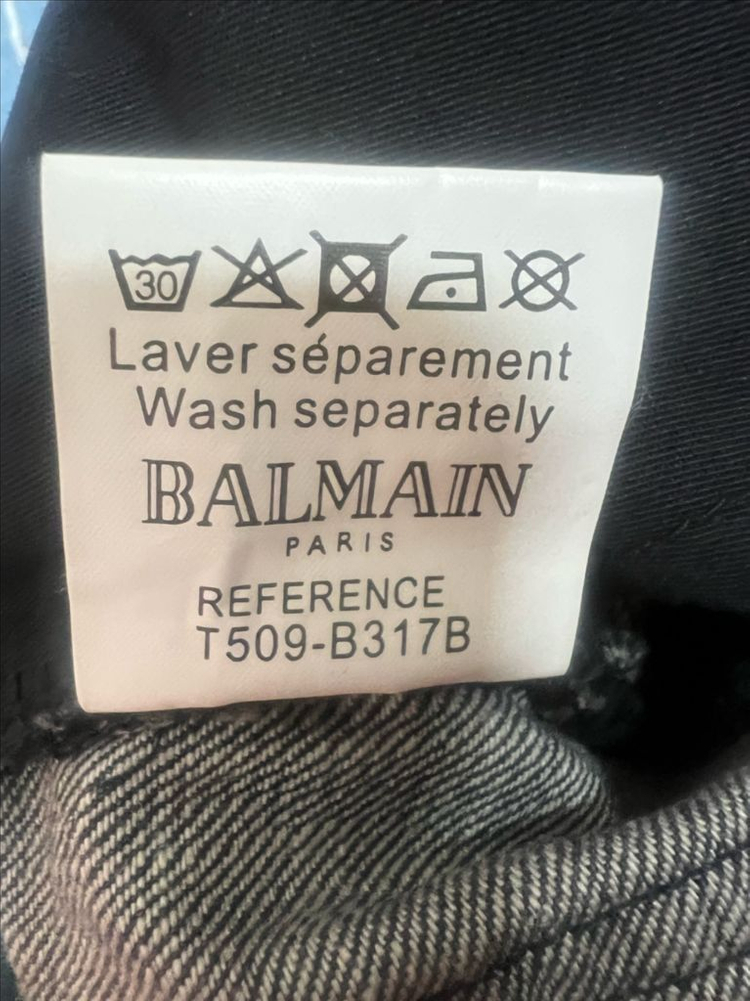 발망 메인라벨 6포켓 바이커진 32사이즈 흑청 빈티지 이미지