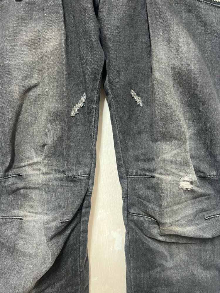 발망 메인라벨 6포켓 바이커진 32사이즈 흑청 빈티지 이미지