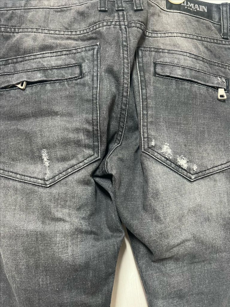 발망 메인라벨 6포켓 바이커진 32사이즈 흑청 빈티지 이미지