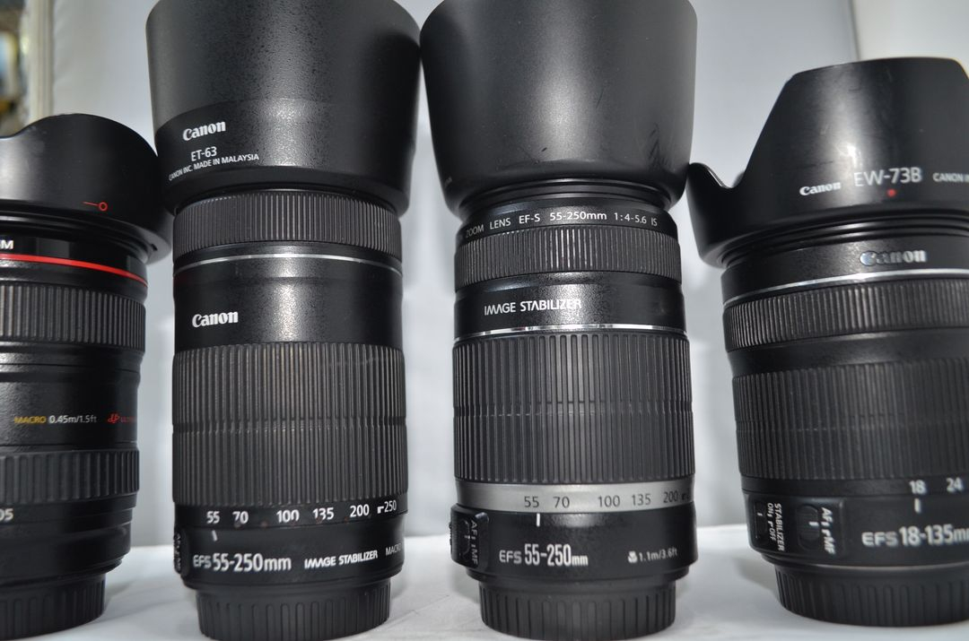 캐논16-35LII 캐논24-105L EF24-70L2 캐논55-250STM 캐논18-135STM 캐논10-22 이미지
