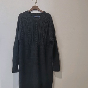 폴로 랄프로렌 케이블 니트 원피스 네이비 M 루즈핏 이미지