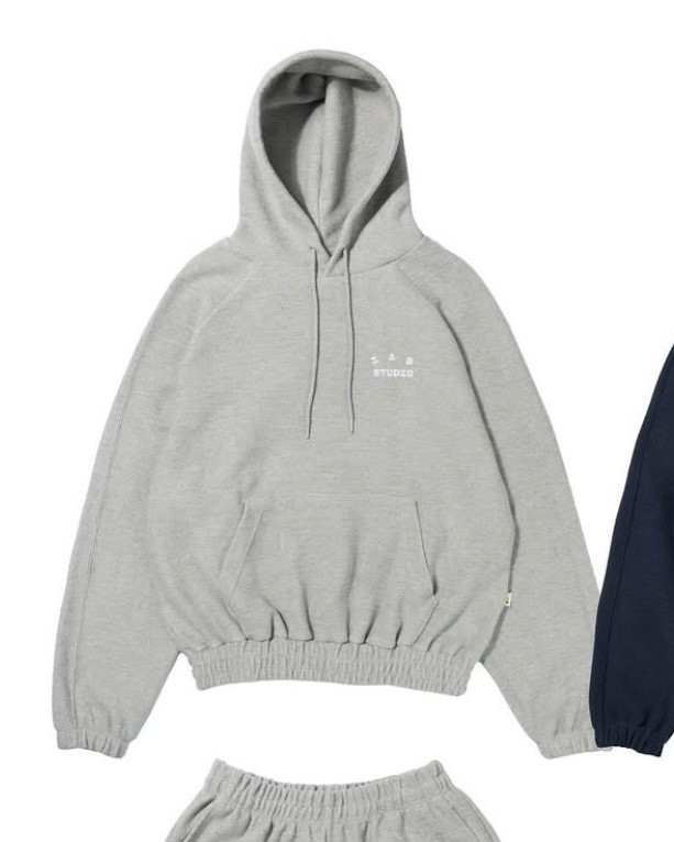 IAB 스튜디오 헤링본 그레이 후드 XXL 판매 이미지