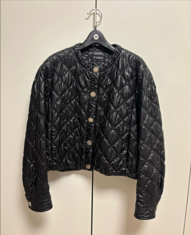 타임 페이크 레더 퀼팅 자켓 이미지