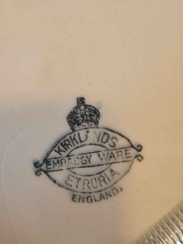 엔틱 영국 커클랜드 장식용 접시 이미지