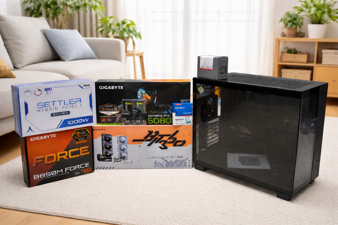 9800X3D 5080 초급처. 본체 데스크탑 컴퓨터 이미지