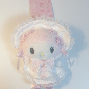 산리오 화이트프릴 마이멜로디 마스코트 마멜 인형 키링 이미지