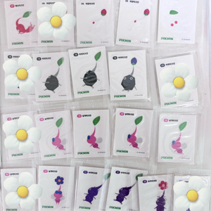 씨유 피크민 블룸 띠부씰 스티커 호루라기 교환 양도 판매 가나디 쿠로미 포켓몬 이미지