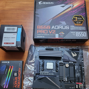 AMD 라이젠 5 5600X + 기가 B550 AORUS PRO V2 + 16G DDR4 RAM 이미지