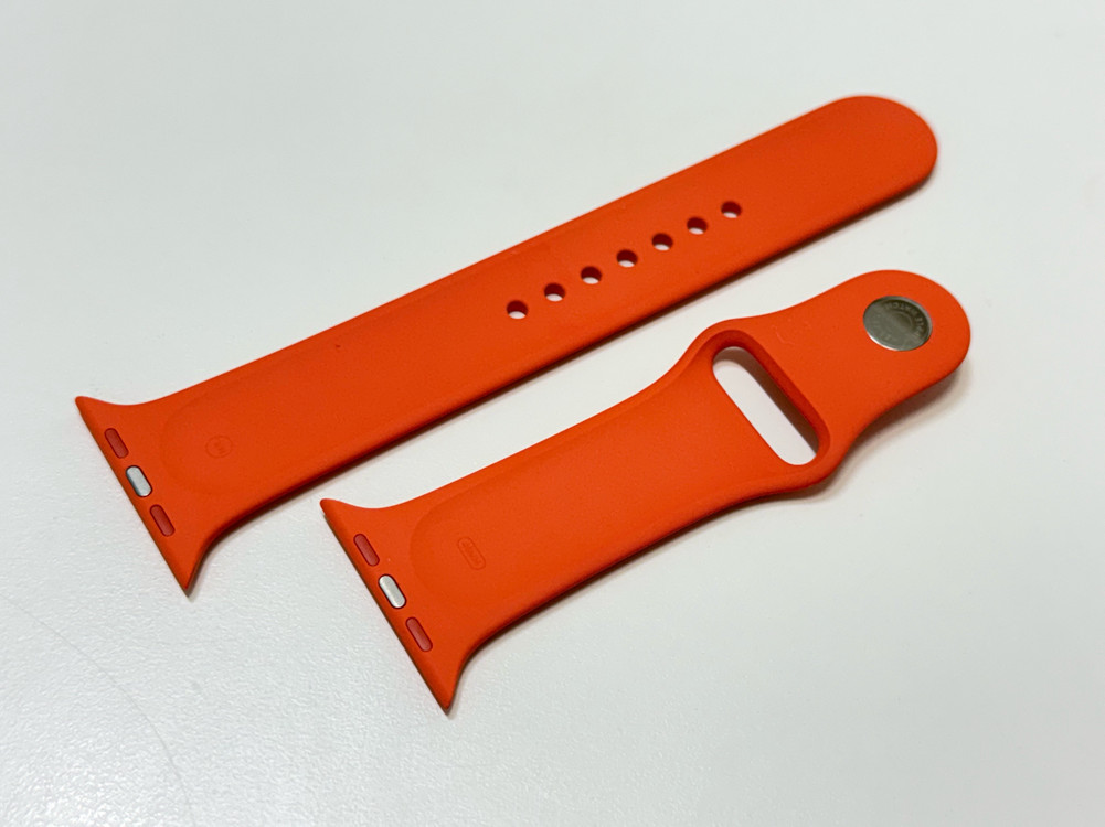 애플워치 에르메스 스포츠밴드 오랑쥬 45mm M/L 단품 S급 이미지