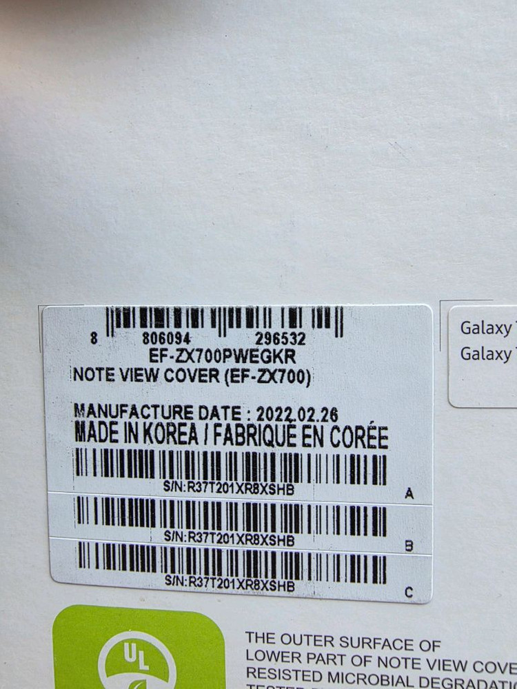 삼성정품 갤럭시탭 S7, S8 겸용 노트뷰 커버 새상품입니다미개봉 박스 그대로 드려요 이미지