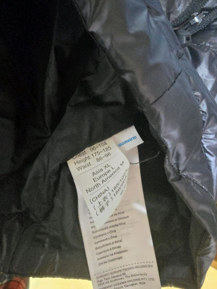 시마노 리미티드프로 방한내피 구스다운 이미지