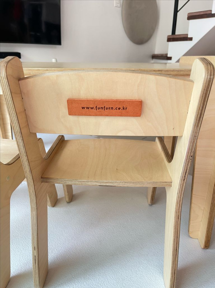 펀펀키즈 미술 유아미술책상의자 세트 (2인용) 이미지