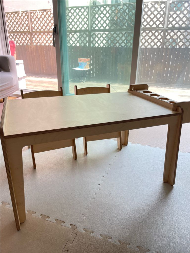 펀펀키즈 미술 유아미술책상의자 세트 (2인용) 이미지