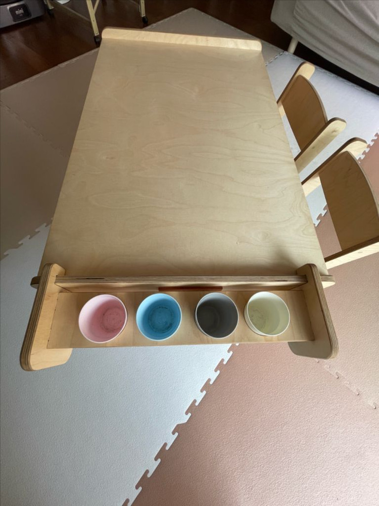 펀펀키즈 미술 유아미술책상의자 세트 (2인용) 이미지